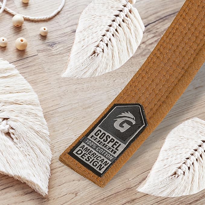 GOSPEL Vintage Series BJJ Belt for Men & Women | Brazilian Jiu Jitsu Belt with Vintage Colors