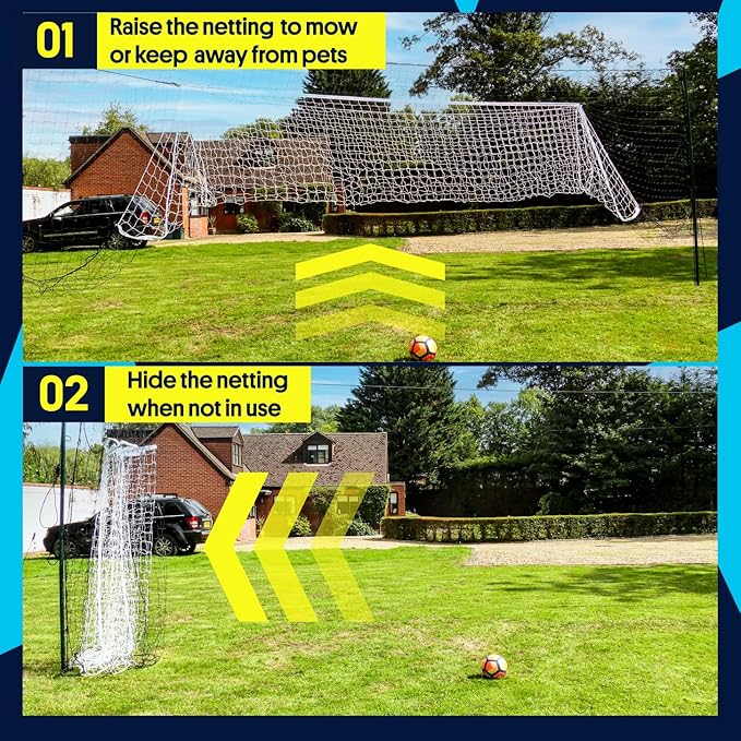 3-in-1 Soccer Training Rebounder & Goal Backstop Net - Soccer Goal for Volley, Passing, Solo Training - Outdoor Sports, Backyard Games