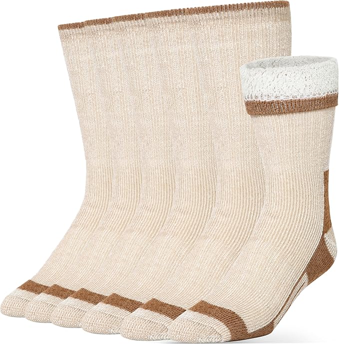 Alvada Merino Wool Hiking Socks Thermal Warm Crew Winter Boot Sock For Men & Women 3 Pairs