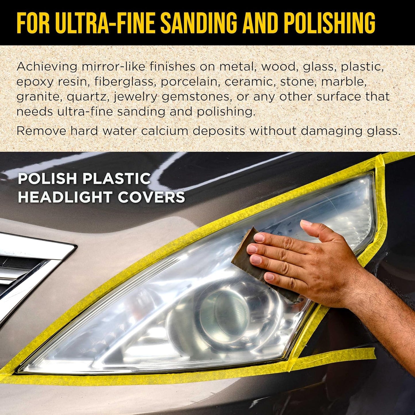 Dura-Gold Premium 5000 Grit Wet or Dry Sandpaper Sheets, 5-1/2" x 9", Box of 25 - Auto Car Color Sanding Detailing, Polishing Wood, Plastic, Glass, Epoxy, Stone, Metal Finishing Hand Sand Block Sander