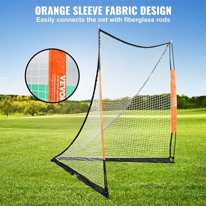 VEVOR Portable Lacrosse Goal - Complete Training Accessory Set with Extended Coverage for Youth and Adults