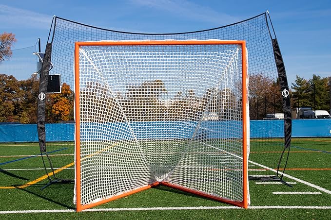 Velocity - Lacrosse Goal - Portable Steel Frame with Black Net, Perfect for Youth and Adult Training, Backyard Design