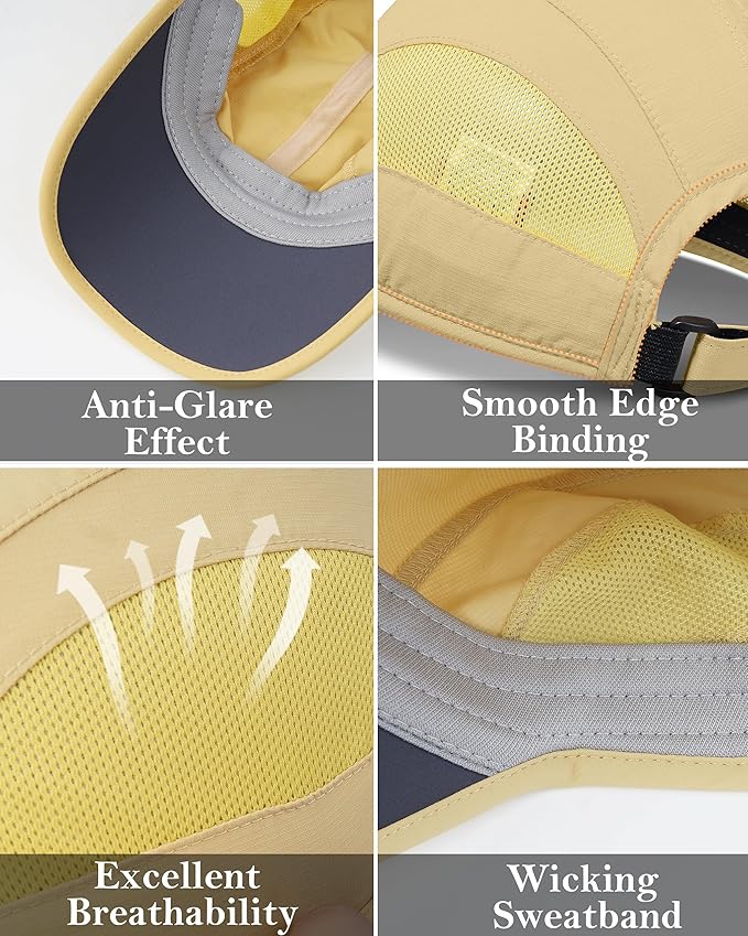 GADIEMKENSD Quick Dry Run Hat Cooling Breathable Mesh