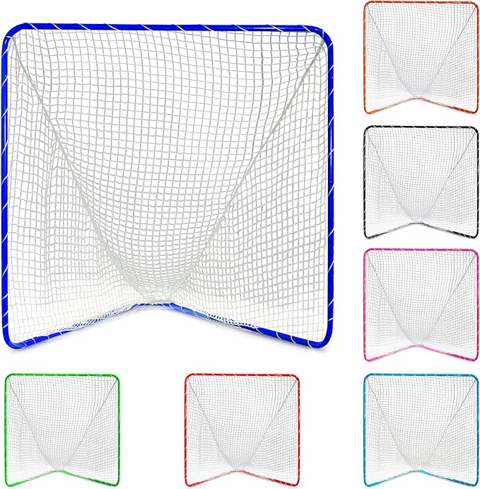 Velocity - Lacrosse Goal - Portable Steel Frame with Black Net, Perfect for Youth and Adult Training, Backyard Design