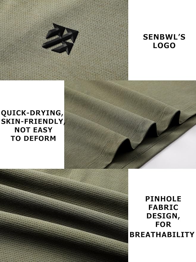 Moisture Wicking Quick Dry Soft Pickleball Workout Hiking Camping Running Shirts for Men Outdoor Sports