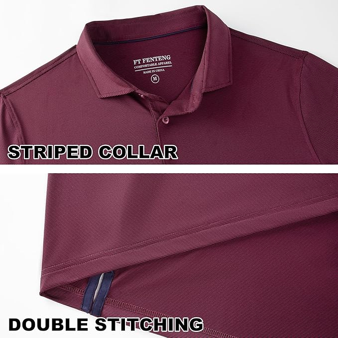 Mens Polo Shirts Short Casual Solid Stylish Dry Fit Performance Designed Collared Golf Polo Shirts for Men