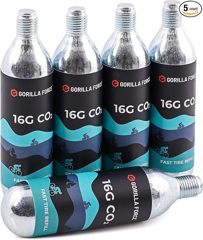 Threaded CO2 Cartridges, 16g for Bike Tire Inflators