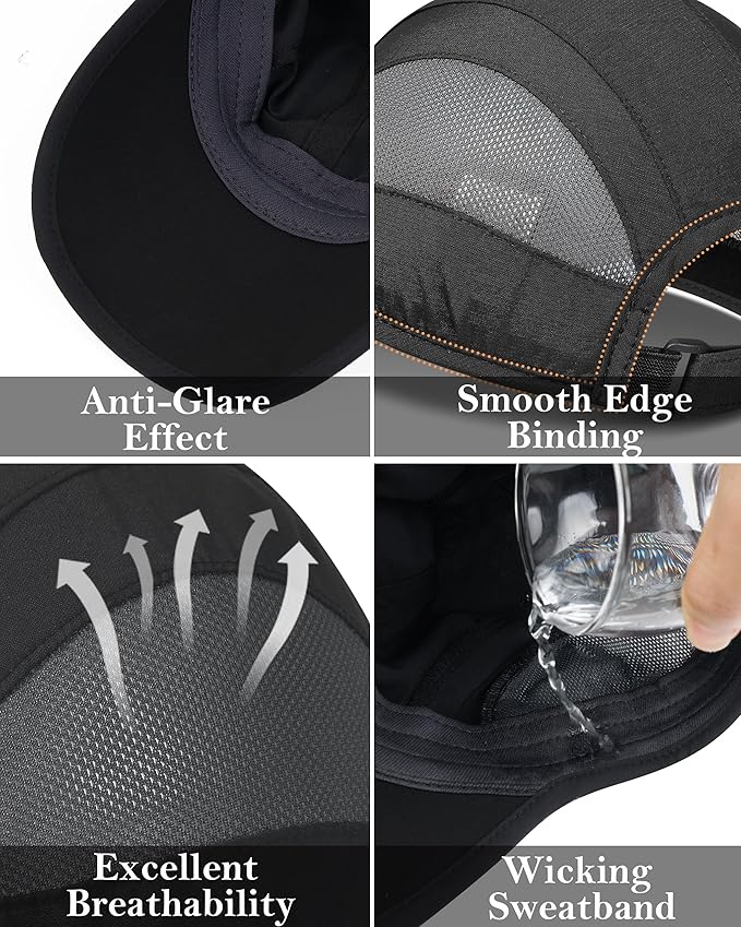 GADIEMKENSD Quick Dry Run Hat Cooling Breathable Mesh