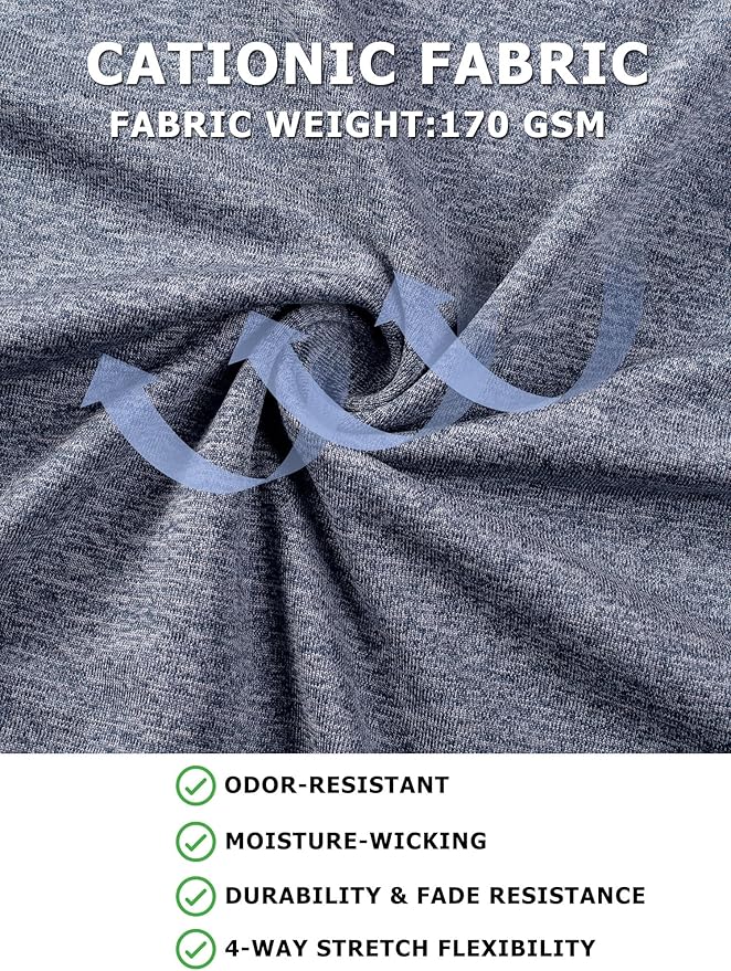 Moisture Wicking Quick Dry Soft Pickleball Workout Hiking Camping Running Shirts for Men Outdoor Sports