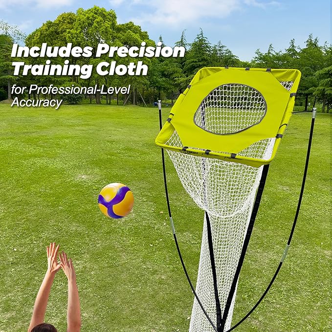 Volleyball Setter Trainer Net, Adjustable Height for Indoor and Outdoor Practice, Perfect for Serving, Spiking, and Setting Training Equipment