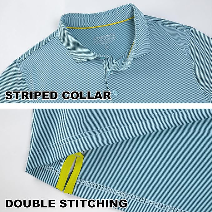 Mens Polo Shirts Short Casual Solid Stylish Dry Fit Performance Designed Collared Golf Polo Shirts for Men