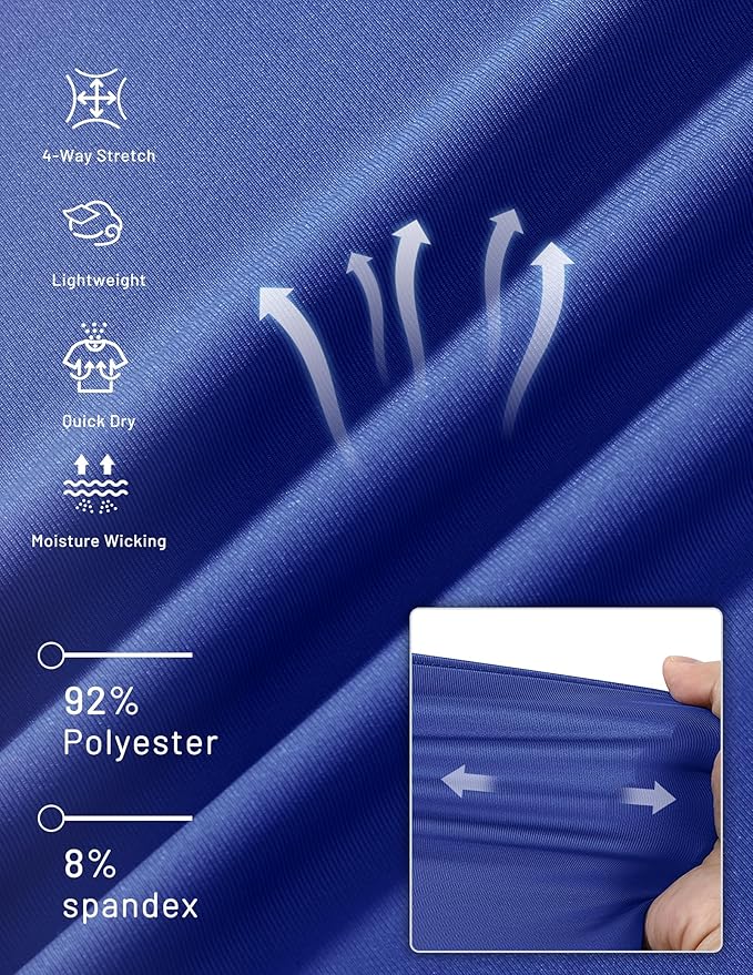 MIER Men's Dry Fit Workout T-Shirts Athletic Running Tee Short Sleeve Crew Neck Gym Tops, Polyester, Moisture Wicking