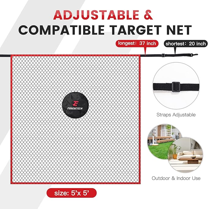 Golf Practice Net - Heavy Duty Driving Range Net with High Impact Chipping Target, Include Carry Bag and Golf Balls for Indoor Outdoor