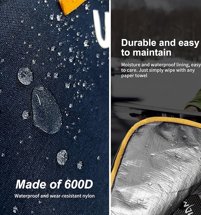 Unigear Ski Bag for Air Travel, 360° Fully Padded Protection, Water-Resistant and Durable up to 192cm for Snow Air Travel Transport