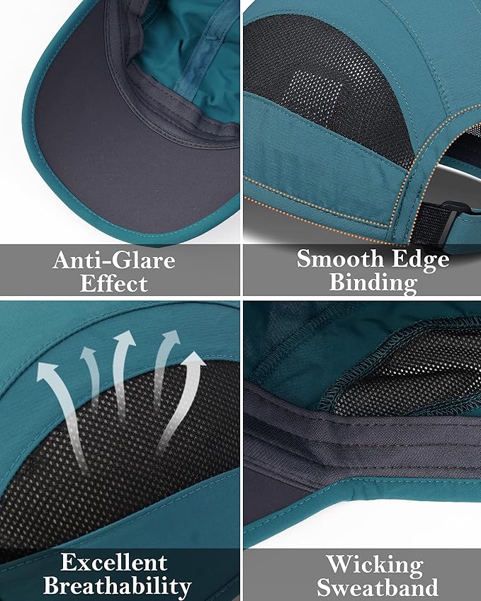 GADIEMKENSD Quick Dry Run Hat Cooling Breathable Mesh