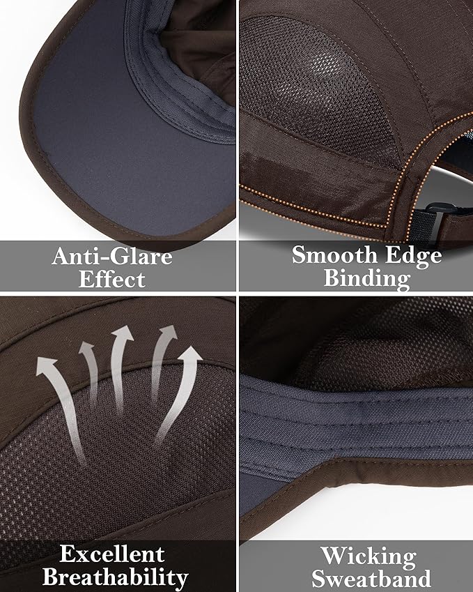 GADIEMKENSD Quick Dry Run Hat Cooling Breathable Mesh