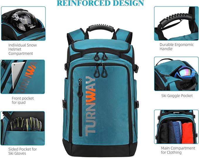 Ski/Snowboard Boot Bag/Skating Bag | Excellent for Store and Transport Gear, Jacket, Helmet, Goggles, Gloves & Accessories