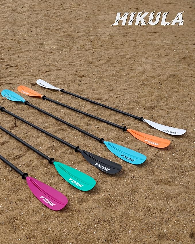 Kayak Paddle Aluminum Shaft Paddle with Nylon Blades, Floating Adjustable Kayaking Oars, 3 Piece, 220-240cm/86-94 Inches,Black/Rose/Teal/Black/Orange/Grey