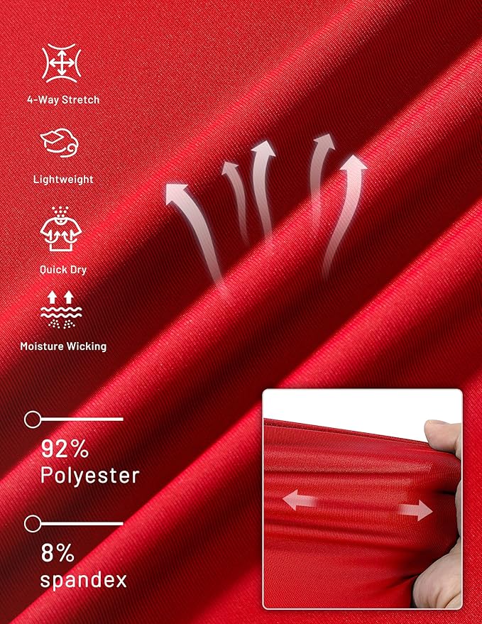 MIER Men's Dry Fit Workout T-Shirts Athletic Running Tee Short Sleeve Crew Neck Gym Tops, Polyester, Moisture Wicking