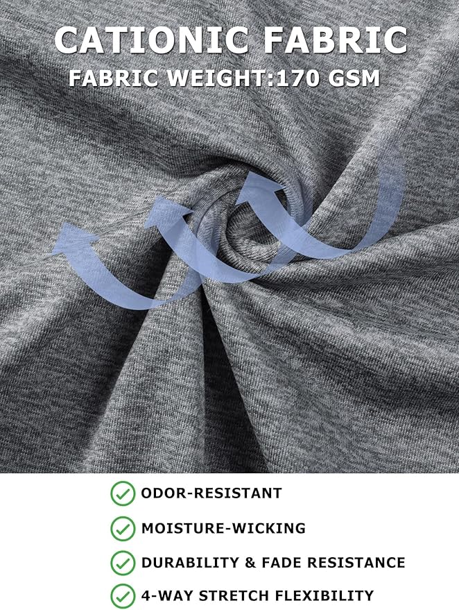 Moisture Wicking Quick Dry Soft Pickleball Workout Hiking Camping Running Shirts for Men Outdoor Sports