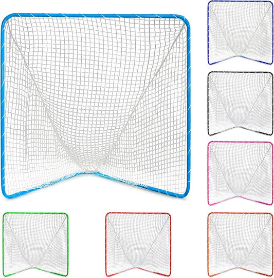 Velocity - Lacrosse Goal - Portable Steel Frame with Black Net, Perfect for Youth and Adult Training, Backyard Design