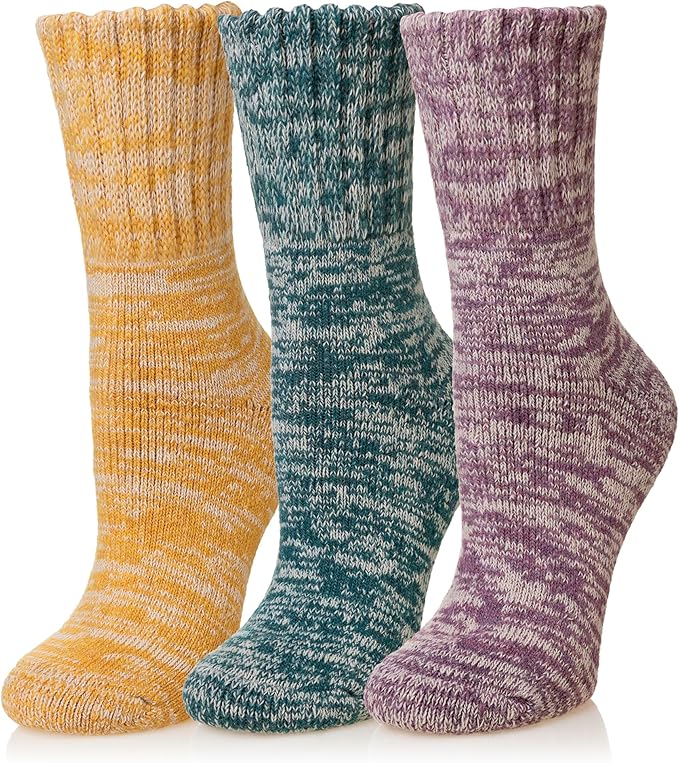 Merino Wool Boot Socks Thermal Winter Ski Thick Warm Hiking Socks for Women Men 3 Pairs