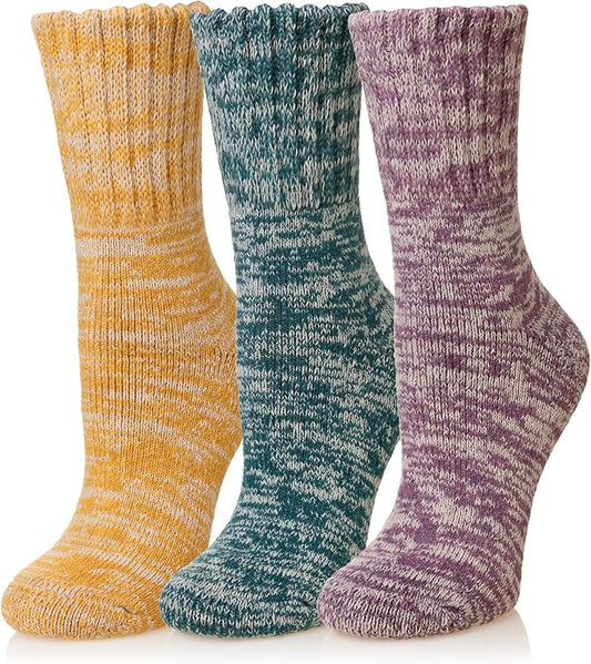 Merino Wool Boot Socks Thermal Winter Ski Thick Warm Hiking Socks for Women Men 3 Pairs