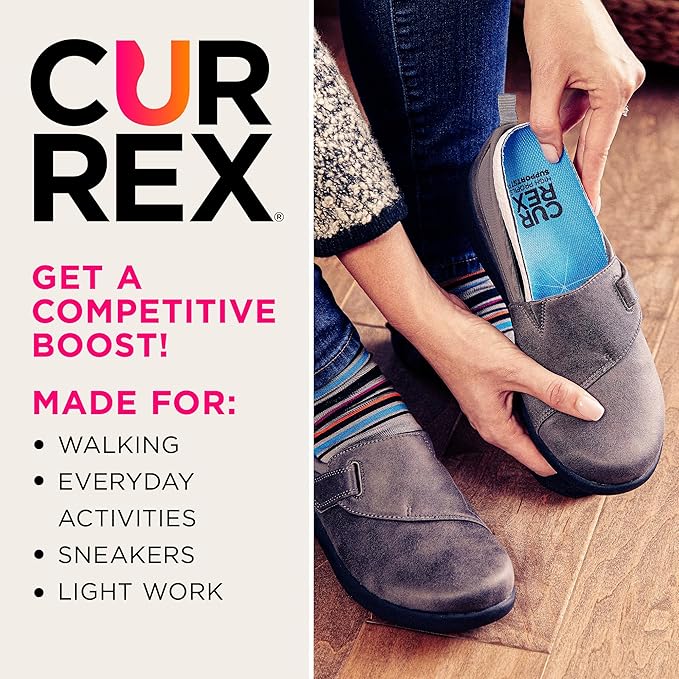CURREX SupportSTP – Arch Support Insole w/Superior Cushioning & Airflow, Heavy Duty Shell for Less Fatigue – Comfort, Athletic, Casual and Work Shoe Inserts, Men & Women – Low Arch, 2XL