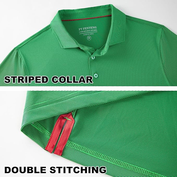 Mens Polo Shirts Short Casual Solid Stylish Dry Fit Performance Designed Collared Golf Polo Shirts for Men