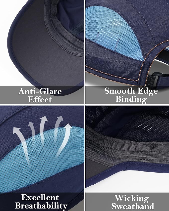 GADIEMKENSD Quick Dry Run Hat Cooling Breathable Mesh