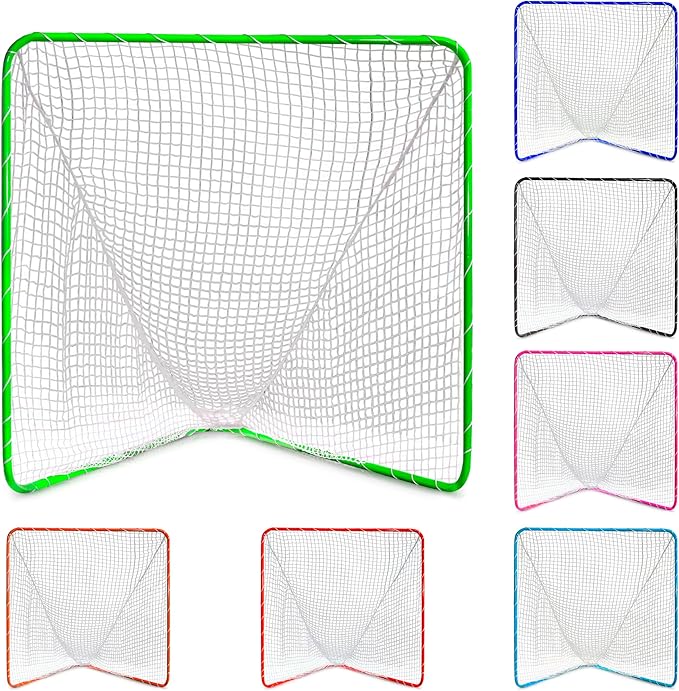 Velocity - Lacrosse Goal - Portable Steel Frame with Black Net, Perfect for Youth and Adult Training, Backyard Design