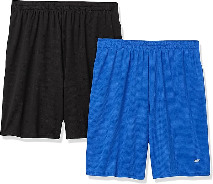 Amazon Essentials Men's Performance Tech Loose-Fit Shorts (Available in Big & Tall), Pack of 2