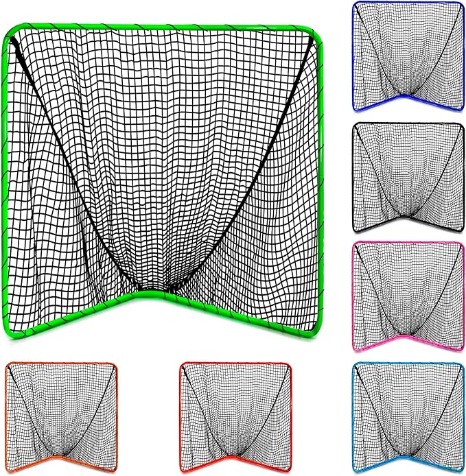 Velocity - Lacrosse Goal - Portable Steel Frame with Black Net, Perfect for Youth and Adult Training, Backyard Design