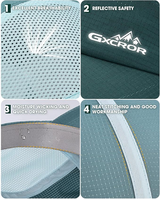 GXCROR Performance Baseball Cap for Men & Women - UPF 50+ Running Hat, Lightweight Quick-Dry Sports Hat for Golf, Hiking, Gym