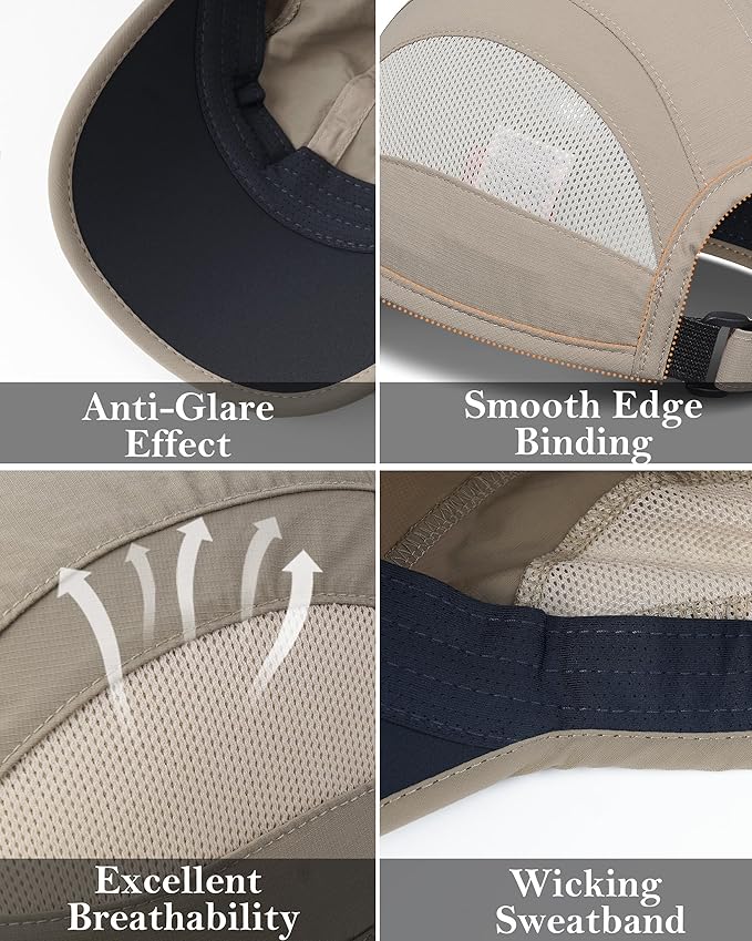 GADIEMKENSD Quick Dry Run Hat Cooling Breathable Mesh
