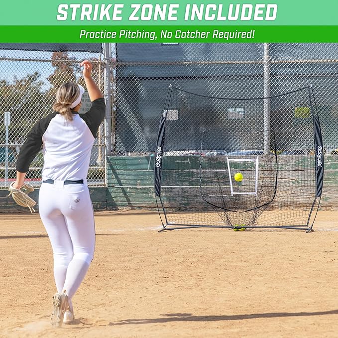 GoSportsGoSports Team Tone 7' x 7' Baseball & Softball Practice Hitting & Pitching Nets in Team Colors