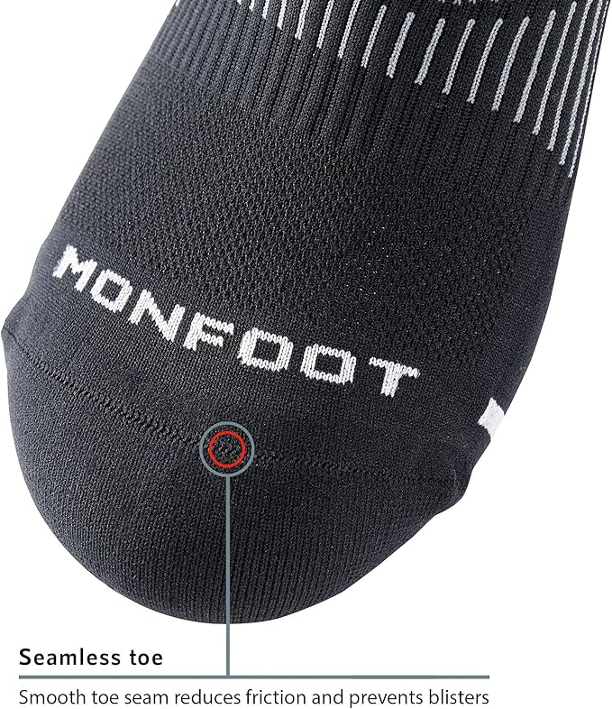 MONFOOT Men's/Women's 3-10 Pairs Silky Dry Athletic Cushion Ankle Socks, Multipack