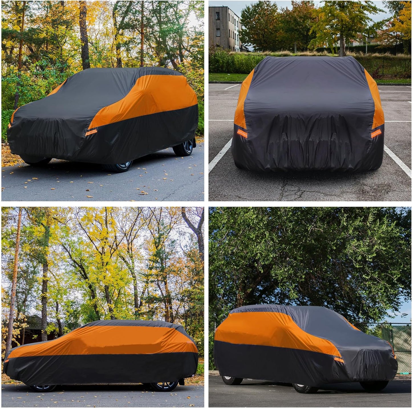 SUV Car Cover Waterproof All Weather,Cover Full Exterior Cover Windproof Outdoor Full Car Cover UV/Snow/Hail/Dust Protection Fit SUV Jeep-Length 182" to 190"