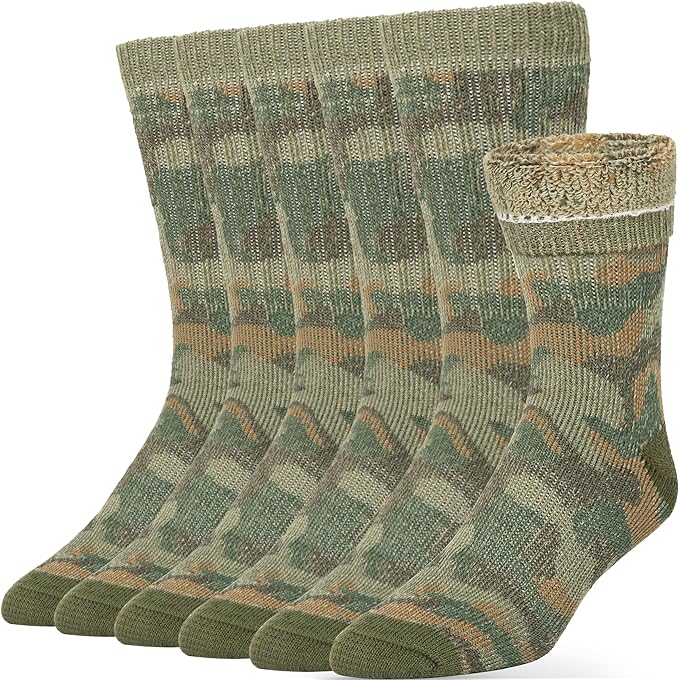 Alvada Merino Wool Hiking Socks Thermal Warm Crew Winter Boot Sock For Men & Women 3 Pairs