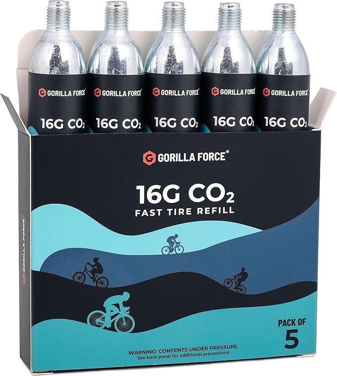 Threaded CO2 Cartridges, 16g for Bike Tire Inflators