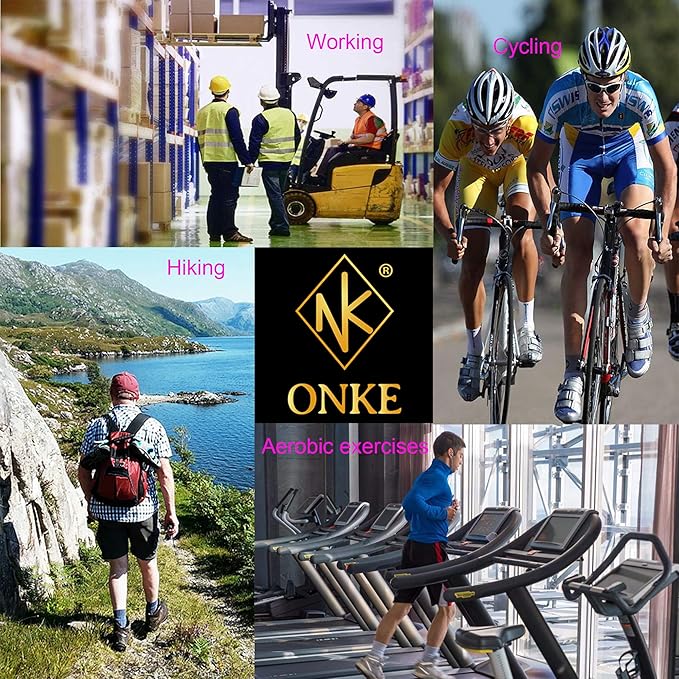 ONKE Max Full Cushion Low Cut Quarter Socks for Men Athletic Running Training Work Thick Warm Moisture Control Anti Blister