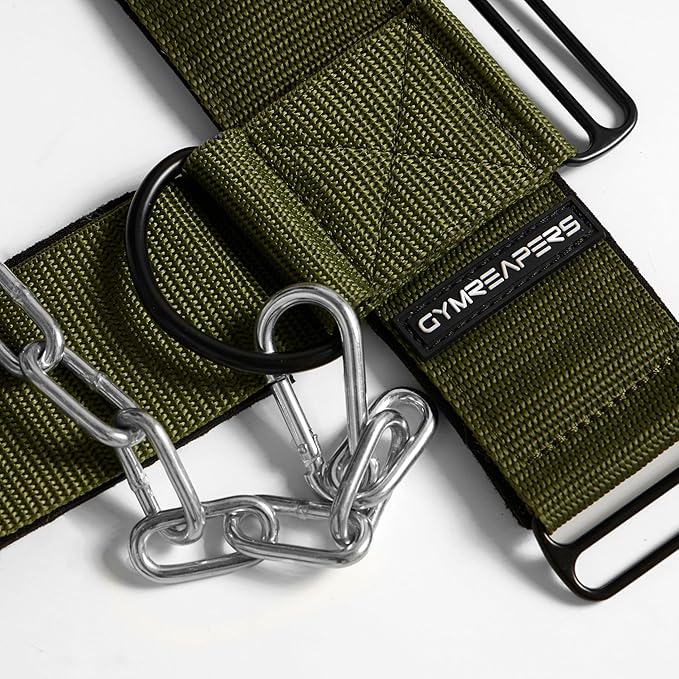 Gymreapers Neck Harness - Heavy Duty Stainless Steel Chain, Adjustable Neoprene Strap, Trainer for Strength & Pain Relief