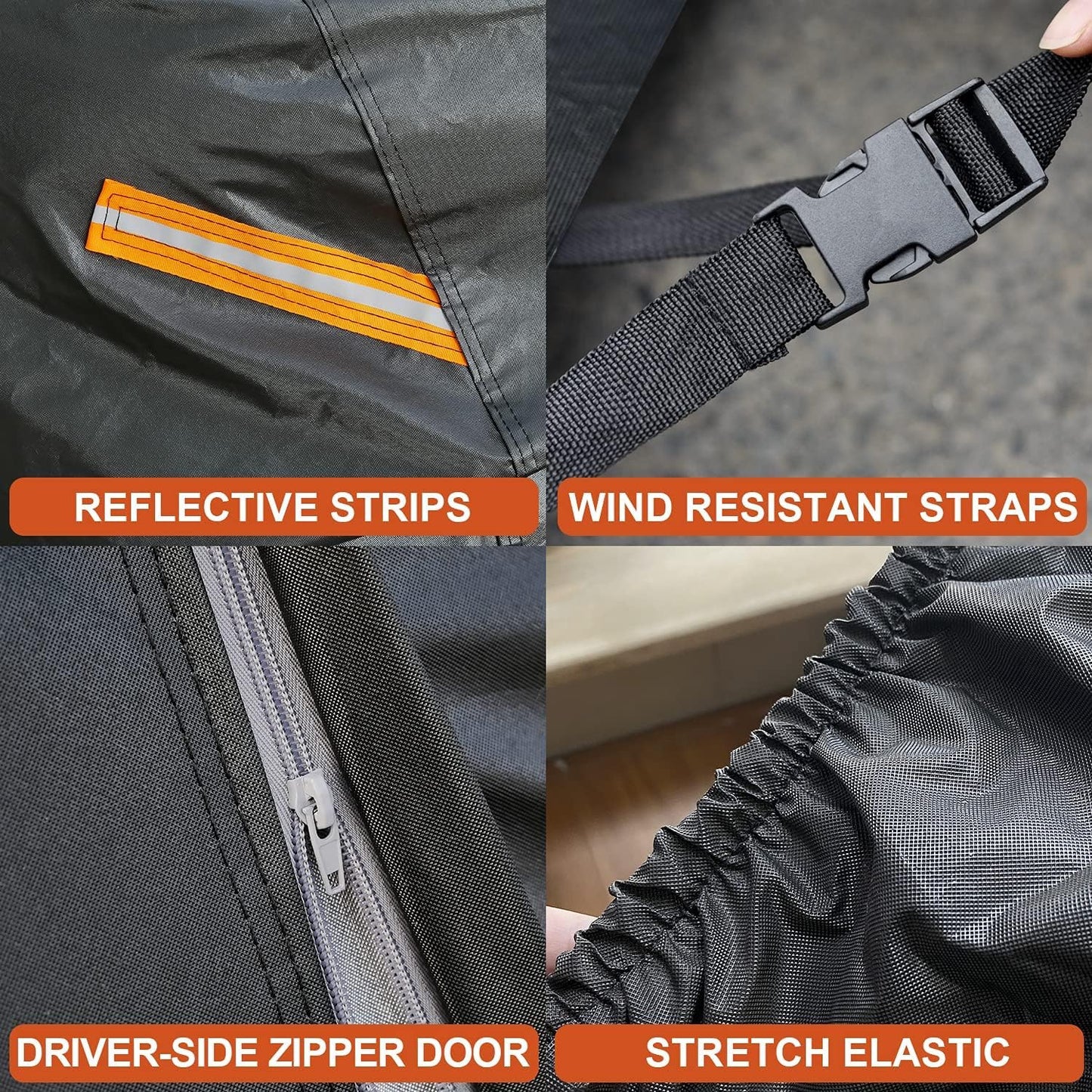 Kayme 7 Layers SUV Car Cover Custom Fit for Jeep Compass (2006-2025) Waterproof All Weather for Automobiles, Outdoor Full Cover Rain Sun UV Protection.Black