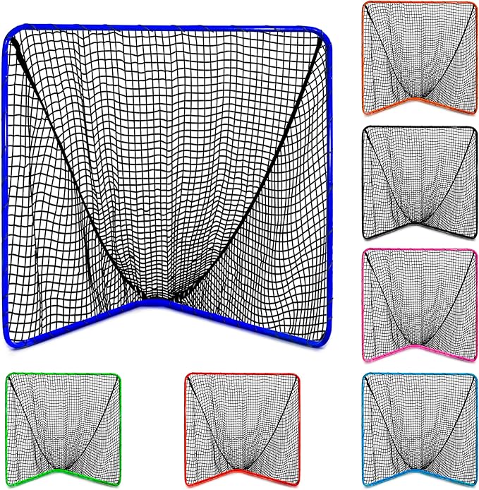 Velocity - Lacrosse Goal - Portable Steel Frame with Black Net, Perfect for Youth and Adult Training, Backyard Design