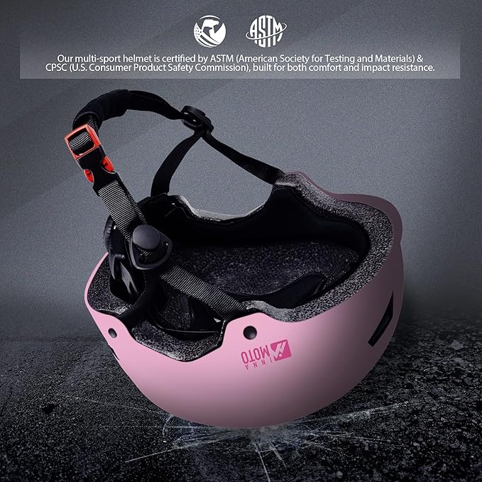 Skateboard Helmet for Adults - Adjustable Certified Safety Adults Helmet for Skateboarding Bike Bicycle Scooter Cycling Skate Skating Multisport Helmets for Women Men Boys Girls Kids Youth