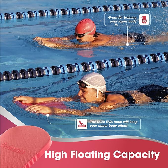 Kickboard Adult & Youth Swim Buoy Aid Leg Kick Exercise Training Float for Swimming Pool or Open Water Foam Equipment | High Buoyancy | Non-Slip | EVA Material & BPA Free