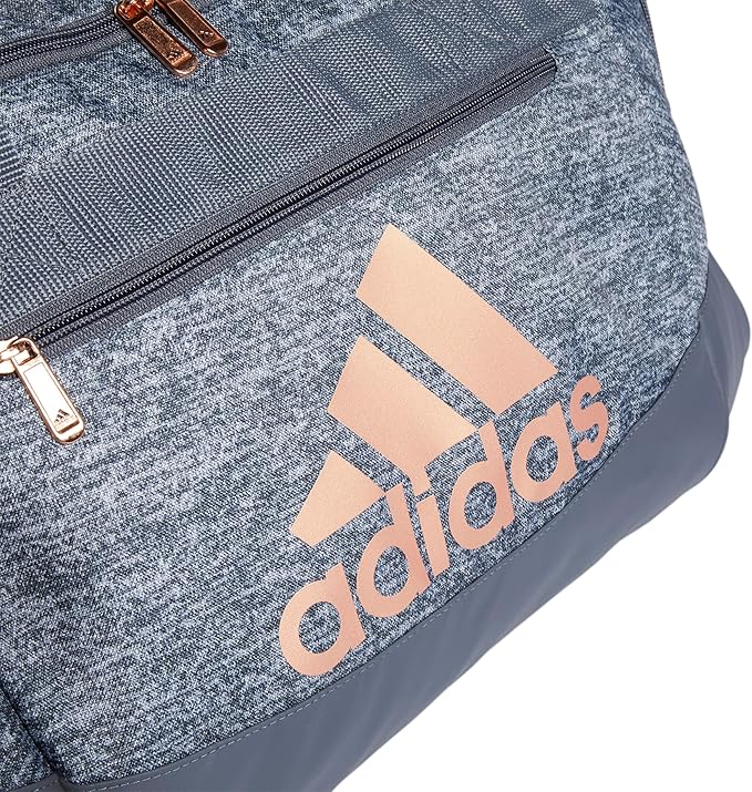 adidas Unisex Defender 4.0 Gym Duffel Bag for Men and Women, Jersey Onix Grey/Rose Gold/Onix Grey, Small (38L)